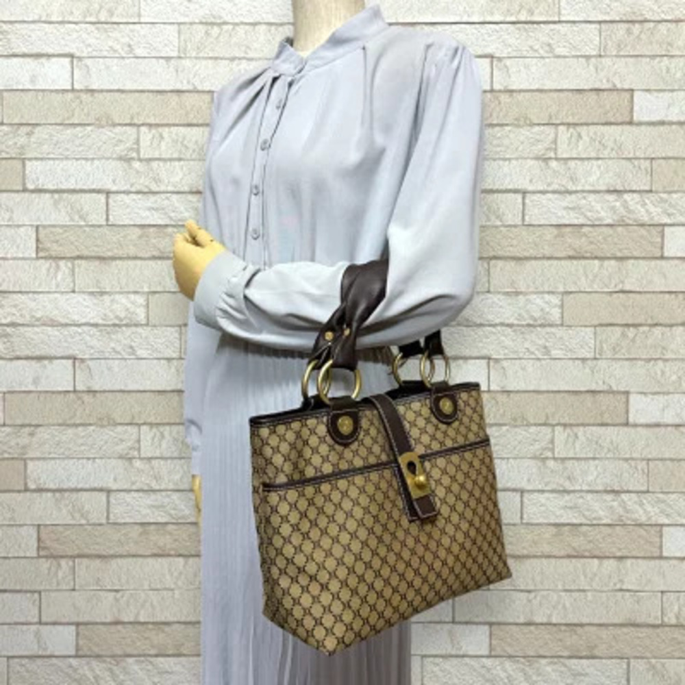 Celine handbag canvas brown Macadam